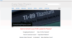 Desktop Screenshot of everystepphysics.com
