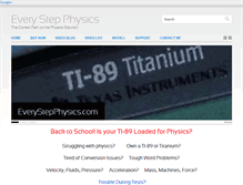 Tablet Screenshot of everystepphysics.com